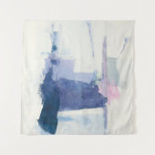 Zwischenspiel | abstrakt im Blau Wandteppich (Vorderseite (Horizontal))