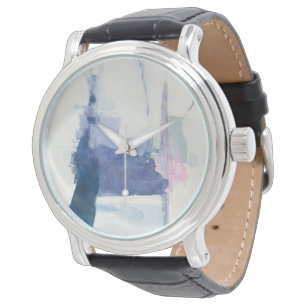 Zwischenspiel   blau Abstrakt Armbanduhr