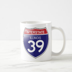 Zwischenstaat 39 in Illinois-Tasse Kaffeetasse