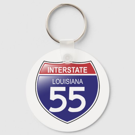 Zwischenstaat 55 im Schlüsselanhänger Louisiana (Vorderseite)