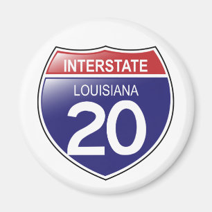 Zwischenstaatliche 20 in Louisiana-Magneten Magnet