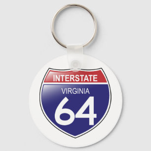 Zwischenstaatliche 64 in schlüsselanhänger