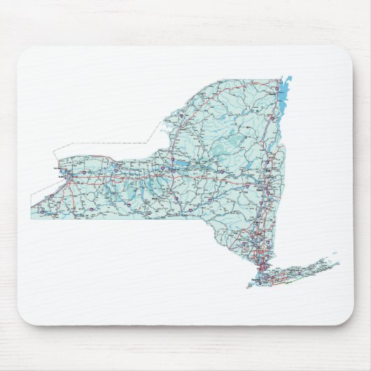 Zwischenstaatliche Karte Mousepad New York (Vorne)