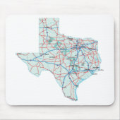 Zwischenstaatliche Karte Mousepad Texas (Vorne)
