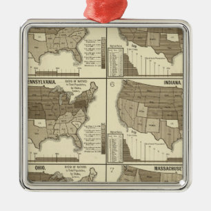 Zwischenstaatliche Migration Silbernes Ornament