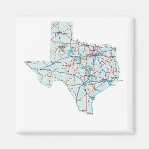 Zwischenstaatlicher Karten-Magnet Texas Magnet