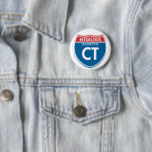 Zwischenstaatliches Connecticut CT Button (Beispiel)