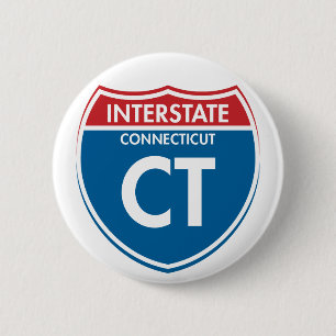 Zwischenstaatliches Connecticut CT Button