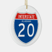 Zwischenstaatliches Zeichen 20 - Alabama Keramikornament (Rechts)