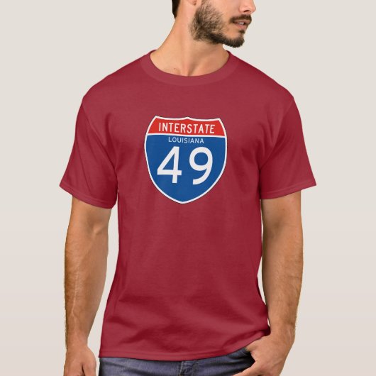 Zwischenstaatliches Zeichen 49 - Louisiana T-Shirt (Vorderseite)