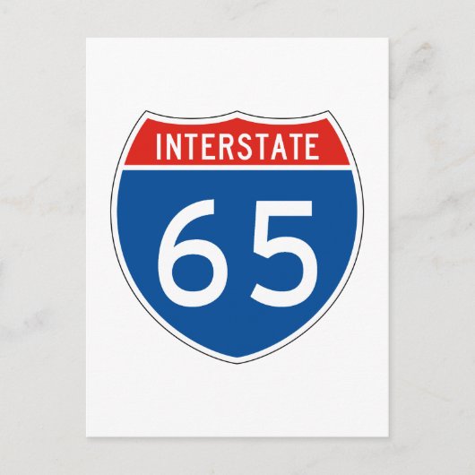 zwischenstaatliches Zeichen 65 Postkarte (Vorderseite)