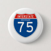 Zwischenstaatliches Zeichen 75 - Michigan Button (Vorderseite)
