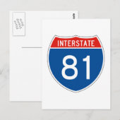 zwischenstaatliches Zeichen 81 Postkarte (Vorne/Hinten)