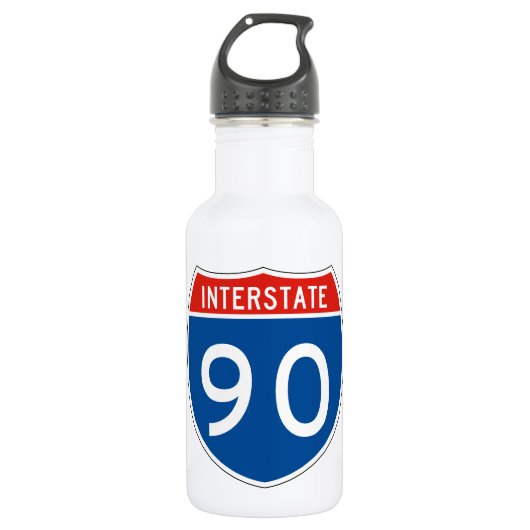 Zwischenstaatliches Zeichen 90 Edelstahlflasche (Vorderseite)