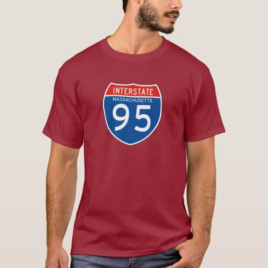 Zwischenstaatliches Zeichen 95 - Massachusetts T-Shirt (Vorderseite)