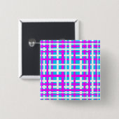 Zwischenverriegelung Streifen Weißrosa hellblau Button (Vorne & Hinten)