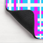 Zwischenverriegelung Streifen Weißrosa hellblau Mousepad (Ecke)