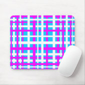 Zwischenverriegelung Streifen Weißrosa hellblau Mousepad (Mit Mouse)