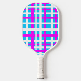 Zwischenverriegelung Streifen Weißrosa hellblau Pickleball Schläger