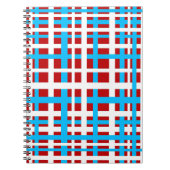 Zwischenverriegelungen Streifen Weißes rotes Licht Notizblock (Vorderseite)