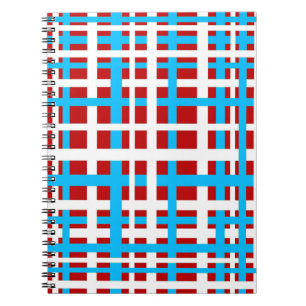 Zwischenverriegelungen Streifen Weißes rotes Licht Notizblock