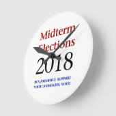 Zwischenwahlen 2018 runde wanduhr (Winkel)