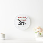 Zwischenwahlen 2018 runde wanduhr (Zuhause)