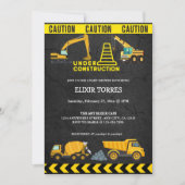 Zwischenwand im Bau Kinderdusche Einladung (Vorderseite)