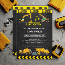 Zwischenwand im Bau Kinderdusche Einladung