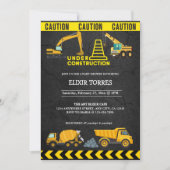 Zwischenwand im Bau Kinderdusche Einladung (Vorderseite)