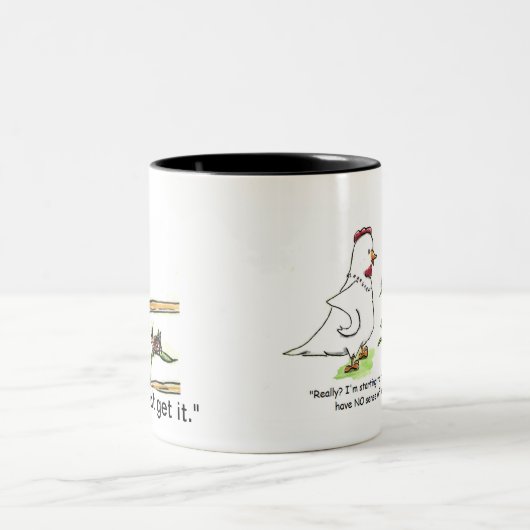 Zwitschernde Grillen Zweifarbige Tasse (Mittel)