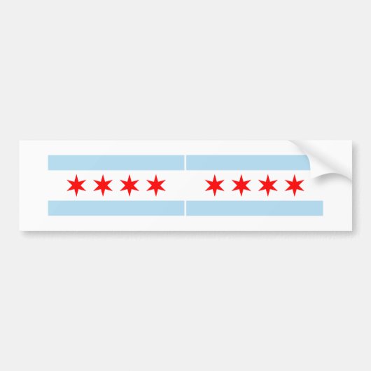 ZWO Chicago Flags Autoaufkleber (Vorne)