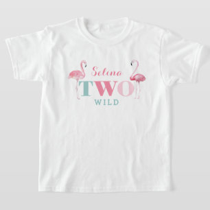 ZWO Wild Flamingo 2. Geburtstag Party T - Shirt