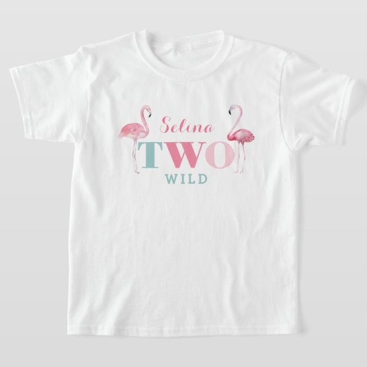 ZWO Wild Flamingo 2. Geburtstag Party T - Shirt (Ablage )
