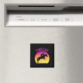 Zwölf 12. Geburtstagsparty - Pferdereiten R Magnet (In Situ (Geschirrspüler))