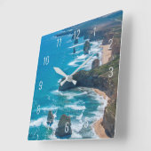 Zwölf Apostel der Great Ocean Road Air Quadratische Wanduhr (Winkel)