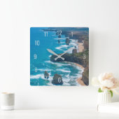 Zwölf Apostel der Great Ocean Road Air Quadratische Wanduhr (Zuhause)