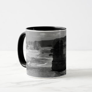 Zwölf Apostel Great Ocean Road Black and White Tasse