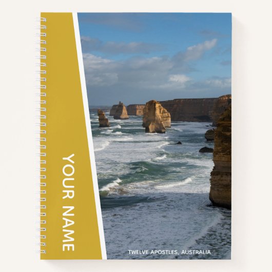 Zwölf Apostel Great Ocean Road, Gold Notizblock (Vorderseite)