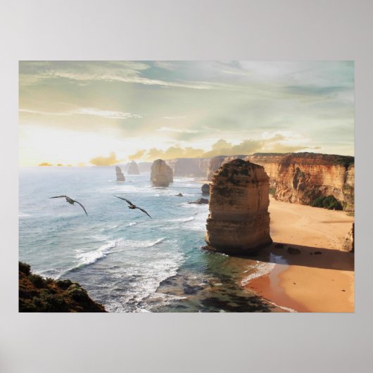 Zwölf Apostel Strand Blick Australien Poster (Vorne)