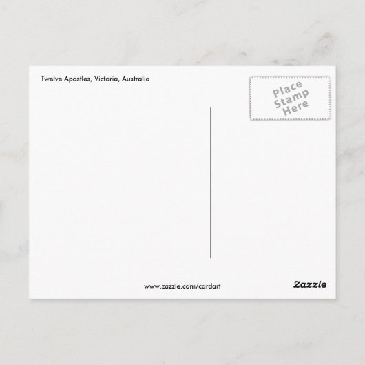 zwölf Apostelstapel Postkarte (Rückseite)