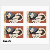 Zwölf Aspekte der Frauen, nach dem Bath Kotondo Rechteckiger Aufkleber (Blatt)