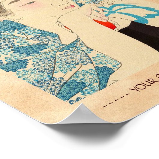 Zwölf Aspekte von Frauen, Morgenhair Torii Kotond Poster (Ecke)