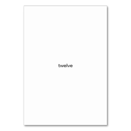 Zwölf Dollar Zeichen Anzahl Flashcards Tischnummer (Vorderseite)