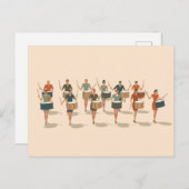 Zwölf Drummer, die mittlere Mod-Stift 1 Postkarte (Vorne/Hinten)