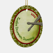 Zwölf Drummer Drumming - individuelles Jahr Keramik Ornament (Rechts)