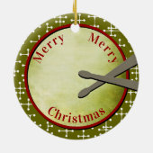 Zwölf Drummer Drumming - individuelles Jahr Keramik Ornament (Hinten)