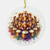 Zwölf Drummer DrummingZwölf Tage Weihnachten Keramik Ornament (Vorne)