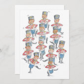 Zwölf Drummer Einladung (Vorne/Hinten)