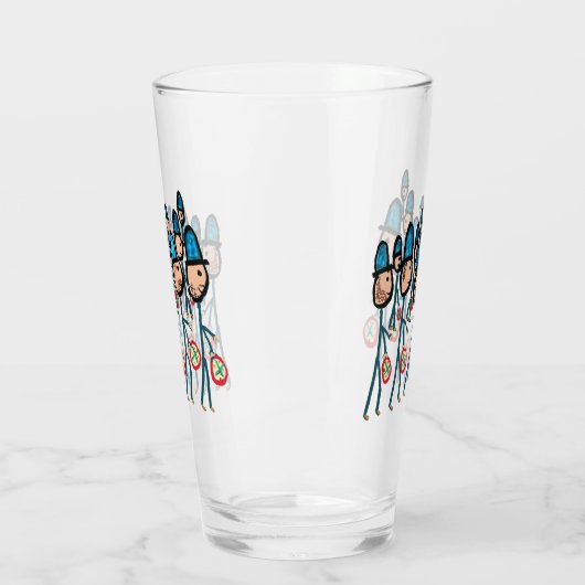 Zwölf Drummer Glas (Links)